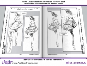 Ballerina style dress with asymmetrical ruffles