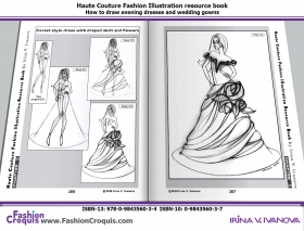 Corset-style dress with draped skirt and flowers