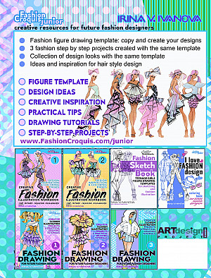 Coloring book for future fashion designers