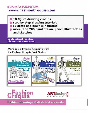 Back cover for book "Haute Couture Fashion Illustration Resource Book"