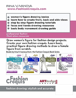 Back cover for book "How to draw fashion figure"