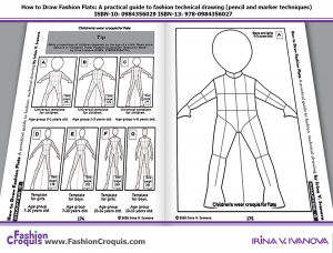 Pages 174-175.Children's wear croquis for flats